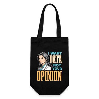 School Psych I Want Data Not Your Opinion Teacher - Gift Bag for Bottles - black - Front