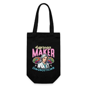 School Psych Difference Maker School Counselor - Geschenkbeutel für Flaschen - Schwarz - Vorne