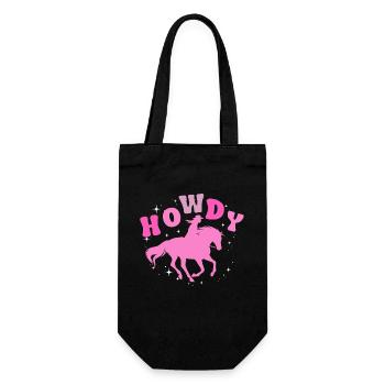 Western Country Texas Cowboyhut - Geschenkbeutel für Flaschen - Schwarz - Vorne