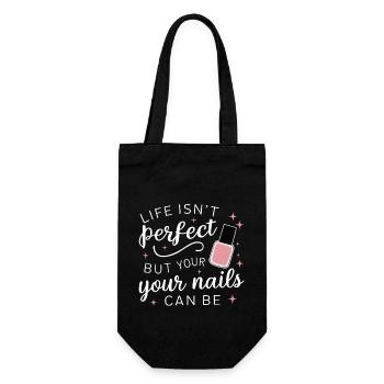 La vie n’est pas parfaite, mais vos ongles peuvent être Nail Tech - Sac à bouteille - noir - Devant
