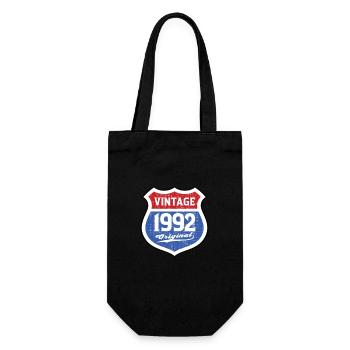 1992 Geburtstag Route Vintage Original - Geschenkbeutel für Flaschen - Schwarz - Vorne