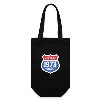 1973 Geburtstag Route Vintage Original - Geschenkbeutel für Flaschen - Schwarz - Vorne