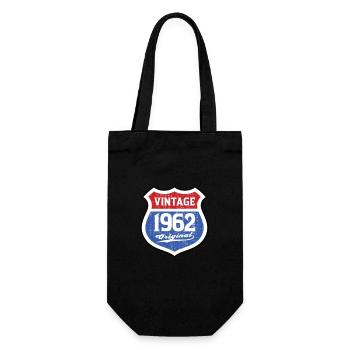 1962 Geburtstag Route Vintage Original - Geschenkbeutel für Flaschen - Schwarz - Vorne