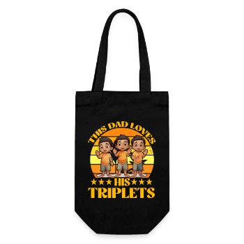 This Dad loves his Triplets - Gift Bag for Bottles - black - Front