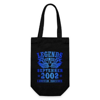 Legends were born in September 2002 Birthday - Gift Bag for Bottles - black - Front