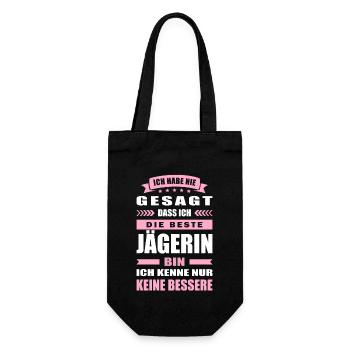 Ich Habe Nie Gesagt Die Beste Jägerin Bin - Geschenkbeutel für Flaschen - Schwarz - Vorne
