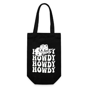 Western Country Texas Cowboy Hat - Gift Bag for Bottles - black - Front