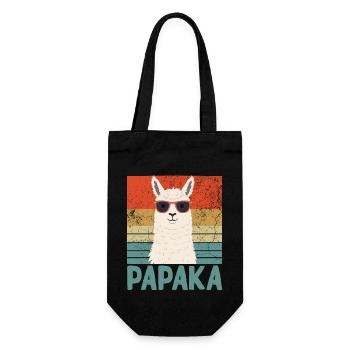 Papaka The Alpaca Dad Funny Perfect Dad - Gift Bag for Bottles - black - Front