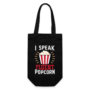 Lustiger Popcorn-spruch, Binge-watching-popcorn - Geschenkbeutel für Flaschen - Schwarz - Vorne