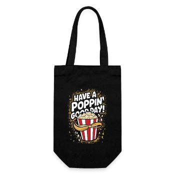 Lustiger Popcorn-spruch, Binge-watching-popcorn - Geschenkbeutel für Flaschen - Schwarz - Vorne