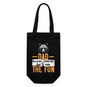 Funny Father Saying Perfect Dad Style - Gift Bag for Bottles - black - Front
