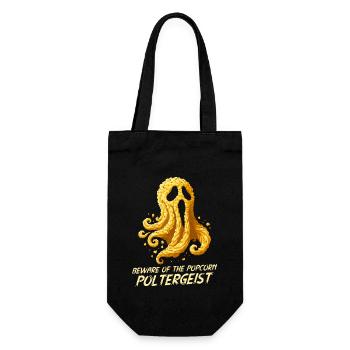 Lustiger Popcorn-spruch, Binge-watching-popcorn - Geschenkbeutel für Flaschen - Schwarz - Vorne