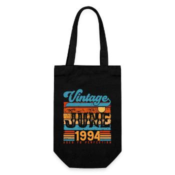 Juni 1994, Vintage-Geburtstagsgeschenk Juni 1994. - Geschenkbeutel für Flaschen - Schwarz - Vorne