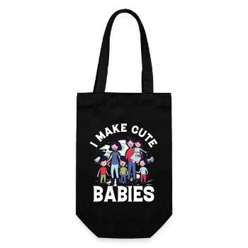 Je fais de jolis bébés - Sac à bouteille - noir - Devant