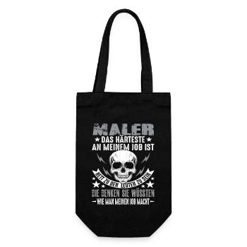 Maler Malermeister Maler Lackierer Spruch - Geschenkbeutel für Flaschen - Schwarz - Vorne