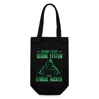 Ethical Hacker Cybersecurity Expertise - Gift Bag for Bottles - black - Front