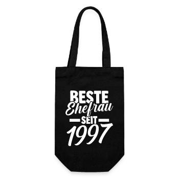 Valentine's Day Best Wife Since 1997 - Gift Bag for Bottles - black - Front