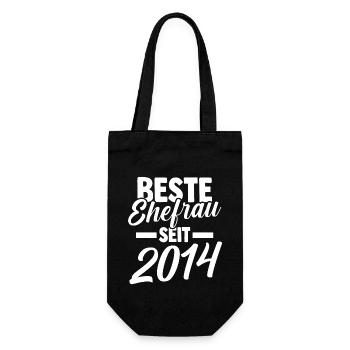 Valentine's Day Best Wife Since 2014 - Gift Bag for Bottles - black - Front