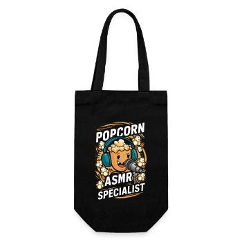 Lustiger Popcorn-spruch, Binge-watching-popcorn - Geschenkbeutel für Flaschen - Schwarz - Vorne