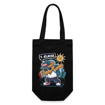 1st Grade Teddy Bear School 2024 - Gift Bag for Bottles - black - Front