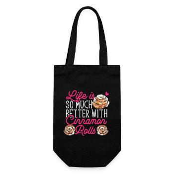 Cinnamon roll - Gift Bag for Bottles - black - Front