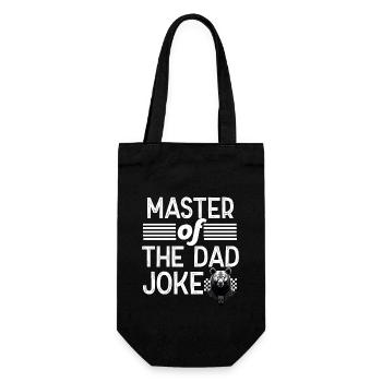 Dad Joke Master Funny Dad Perfect Design - Gift Bag for Bottles - black - Front