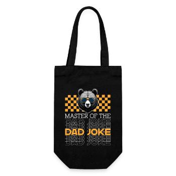 Witze Meister Lustiger Vater Perfekter Style - Geschenkbeutel für Flaschen - Schwarz - Vorne