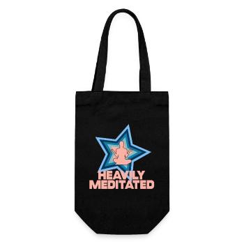Heavily Meditated - Gift Bag for Bottles - black - Front