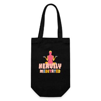 Heavily Meditated - Gift Bag for Bottles - black - Front