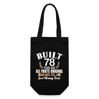 Baujahr vor 78 Jahren Alle Teile Original-Outfit 78. - Geschenkbeutel für Flaschen - Schwarz - Vorne