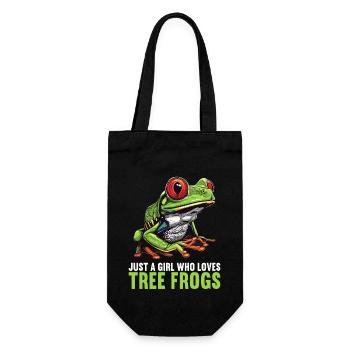Tree Frog Baumfrösche Baumfrosch - Geschenkbeutel für Flaschen - Schwarz - Vorne