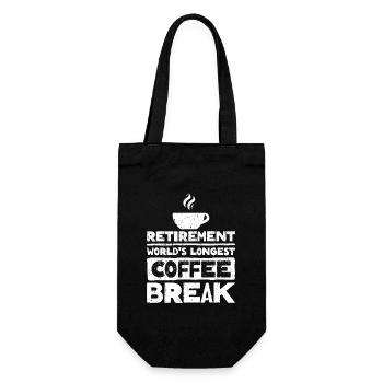 Retirement: Longest coffee break in the world - Gift Bag for Bottles - black - Front