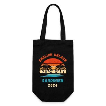 Sardinien Urlaub 2024 Sardegna Italien Idee - Geschenkbeutel für Flaschen - Schwarz - Vorne
