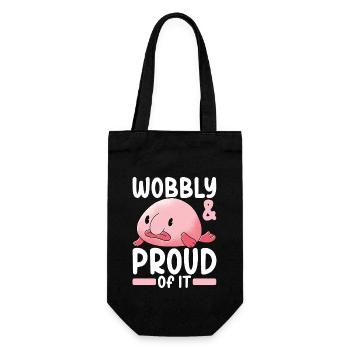 Cute Blob Fish Ugly Fish - Gift Bag for Bottles - black - Front