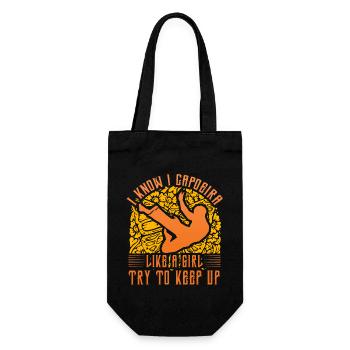 Je sais que je fais de la capoeira comme une fille pour essayer de suivre - Sac à bouteille - noir - Devant