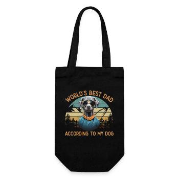 Meilleur chien du monde papa braque de Weimar Funny Dogs - Sac à bouteille - noir - Devant