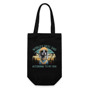 Meilleur chien papa au monde Amoureux des chiens de Weimar - Sac à bouteille - noir - Devant