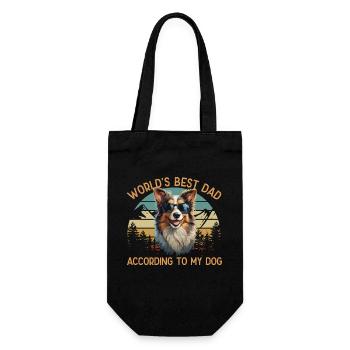 Meilleur design de berger australien de papa de chien au monde - Sac à bouteille - noir - Devant
