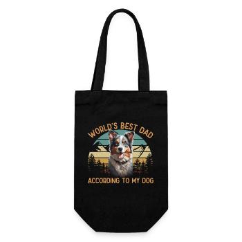 World's Best Dog Dad Australian Shepherd Love - Gift Bag for Bottles - black - Front