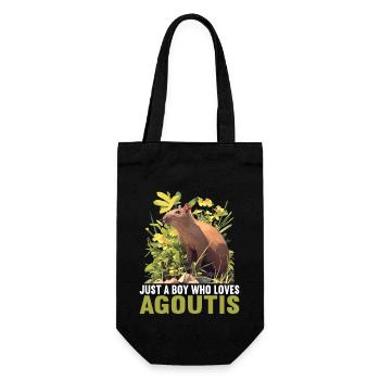 Agouti Agutis Aguti - Geschenkbeutel für Flaschen - Schwarz - Vorne