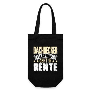 Roofing legend retires - Gift Bag for Bottles - black - Front