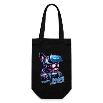 Chien bouledogue français en ligne VR gaming - Sac à bouteille - noir - Devant