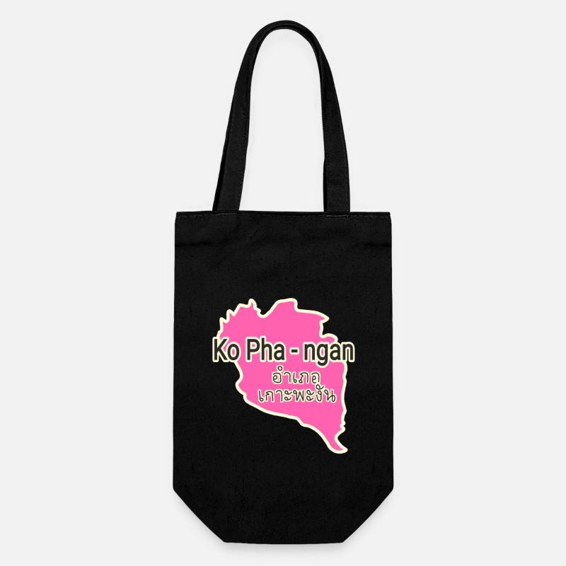 Carte de l’île de Koh Phangan - Sac à bouteille - noir