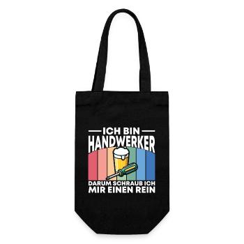 I'm a craftsman, so I'm screwing myself a - Gift Bag for Bottles - black - Front