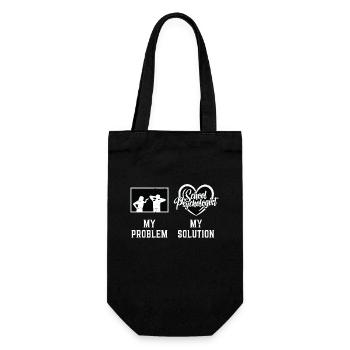School Psych My Problem My Solution Pictogram Dad - Gift Bag for Bottles - black - Front