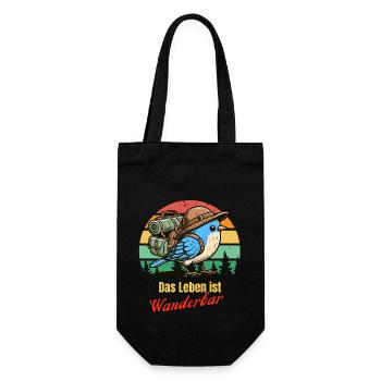 Hiking Wanderlust Hiking holidays Hikers Nature - Gift Bag for Bottles - black - Front
