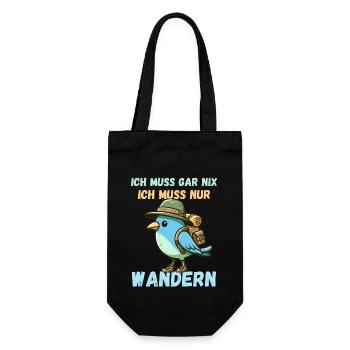 Hiking Hiking Hiking Holiday Bird Nature Funny - Gift Bag for Bottles - black - Front