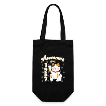 1957 Anniversaire Génial depuis Cat Maneki neko - Sac à bouteille - noir - Devant