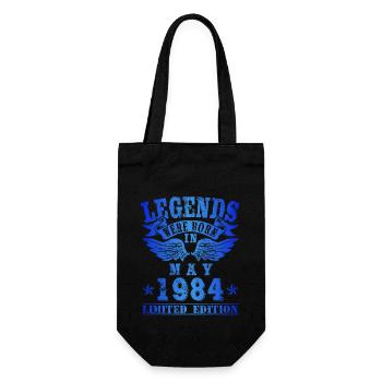 Legends were born in May 1984 Birthday - Gift Bag for Bottles - black - Front