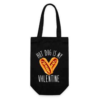 Hot Dog Adult Heart Valentines Day - Gift Bag for Bottles - black - Front